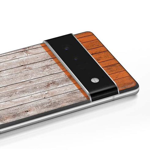 Ireland Flag Dark Wood Google Pixel 6 Skin